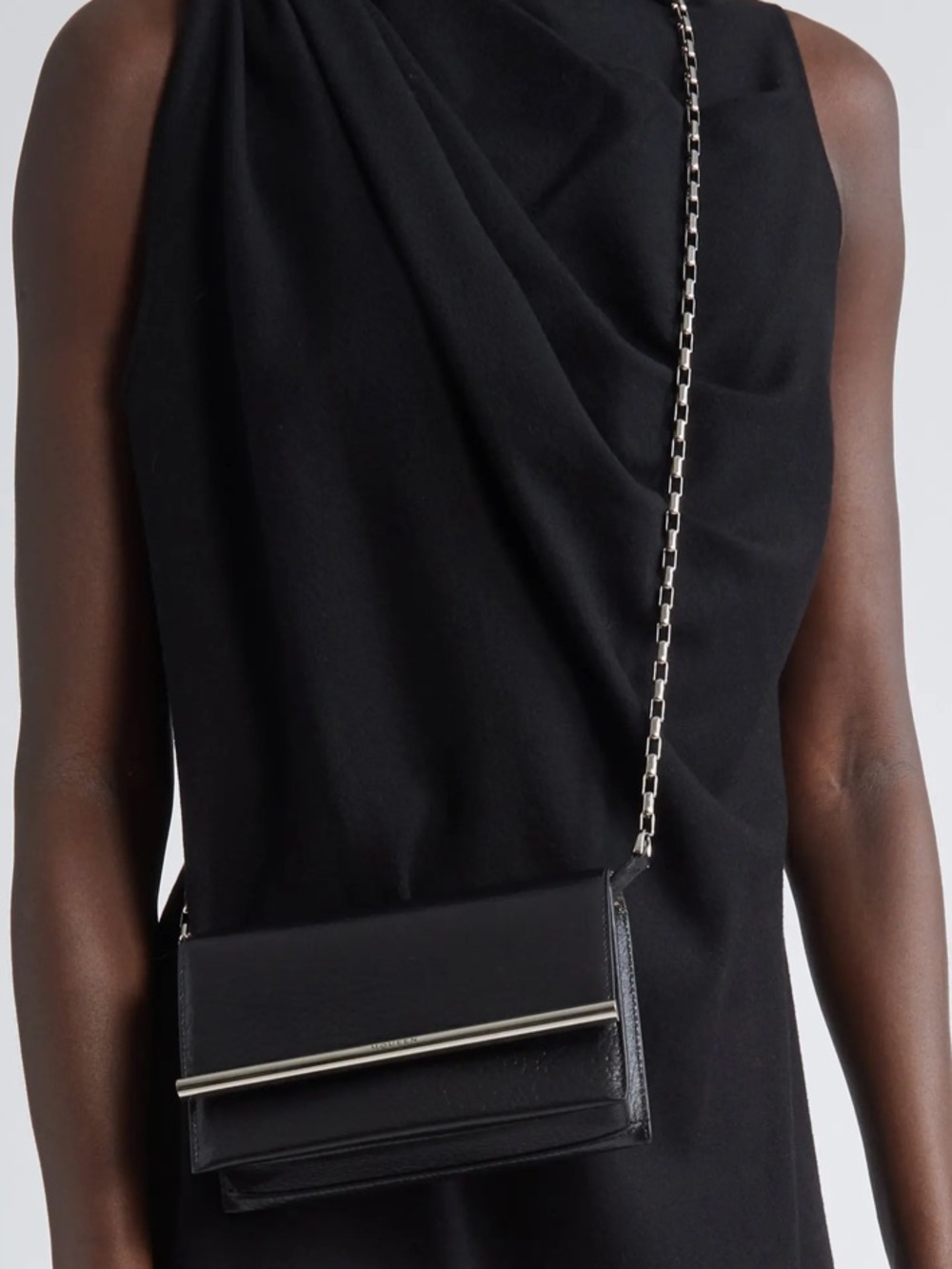 McQueen Mini Cross Bar Satchel w/COA